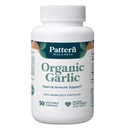 Pattern Wellness Odorless Ajo orgánico – 1000mg – Immune, Circulatory & Heart Health Support – Non-GMO & Gluten Free – 30 cápsulas Vegan