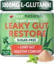Yuve Gut Health Restore, Vegan " Non-GMO Leaky Gut Reparación Suplementos, Ayuda a Aliviar Bloating, Heartburn, Constipation, Gas & SIBO, con L-Glutamina, Licorice, & Aloe, Farmacéutica Grado, 30 Servs