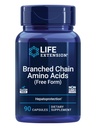 Ampliación de vida Aminoácidos de cadena ramificados (BCAAs), leucina, isoleucine, valine, promueve la recuperación muscular después del ejercicio, libre de gluten, no Gluten, 90 cápsulas