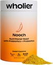 wholier Levadura Nutricional Flakes con Prebióticos & Probióticos para Gut Health. Metilcobalamina Vitamina B12 D3. Vegan Cheesy Seasoning. (5.3 oz.) (BBQ Flavor)
