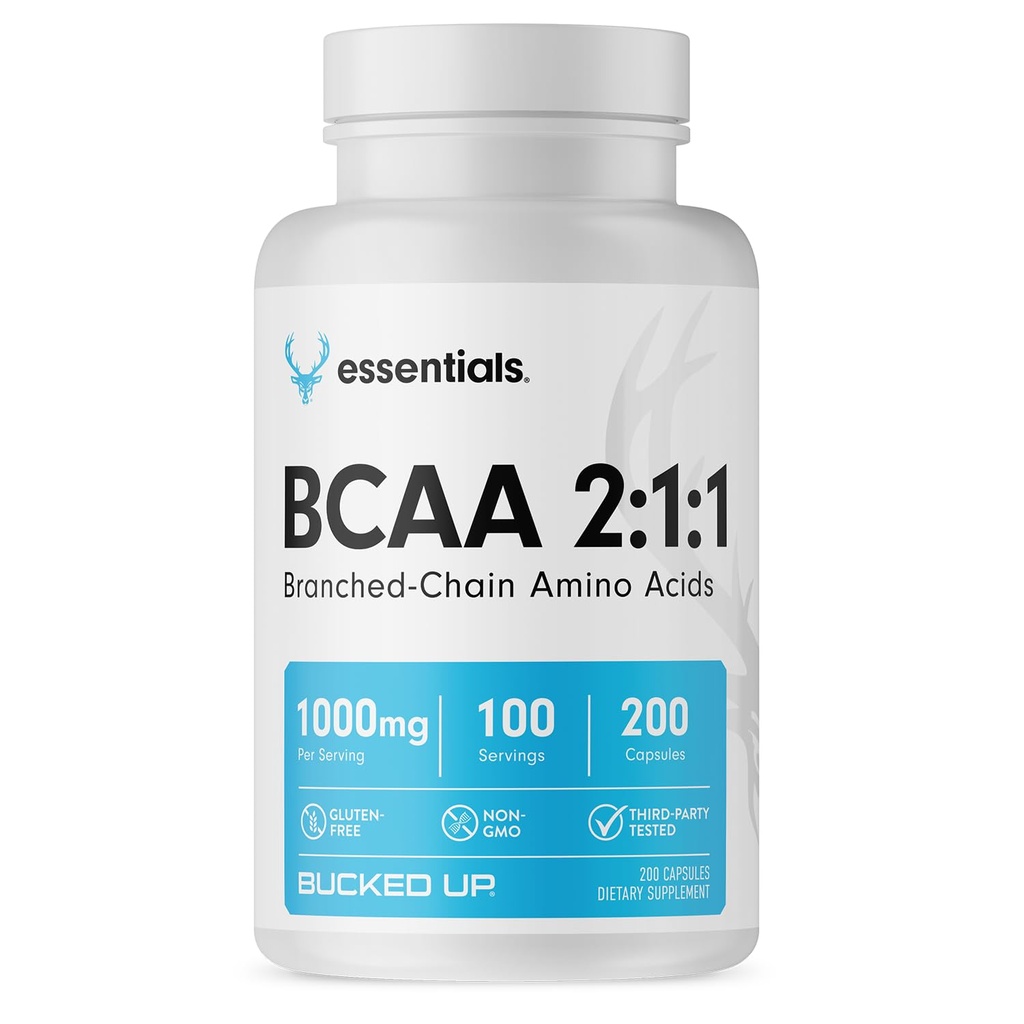 Cierre BCAA 2:1:1 Cápsulas Silencioso Aminoácidos de Cadena Suplementario Silencio 1000mg Por Servir Silencio Gluten Libre, No GMO, Terceros Tested Silencioso BCAA Suplemento 100 Servimientos (200 Cápsulas)