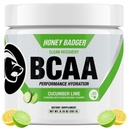 Honey Badger BCAA + EAA Amino Acids Powder, BCAAs + L-Glutamine, Keto, Vegan, Sugar Gratis para Hombres &amp; Mujeres, Hidratación &amp; Post Workout Muscle Recovery Mix, Cucumber Lime, 30 Servings