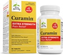 Terry Naturalmente Curamin Extra Strength - Curcumin & Boswellia Suplemento para la Circulación Saludable Apoyo - Suplemento Turmérico para las articulaciones de apoyo, salud muscular " Producción endorfina - 90 Tabletas