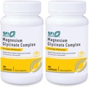 Klaire Labs SFI Health Magnesium Glycinate Complex - Chelated Magnesium Blend for Optimal Absorption - Supports Healthy Bones, Muscles & Energy Levels - Gentle on Digestion (100 cápsulas, 2 Pack)