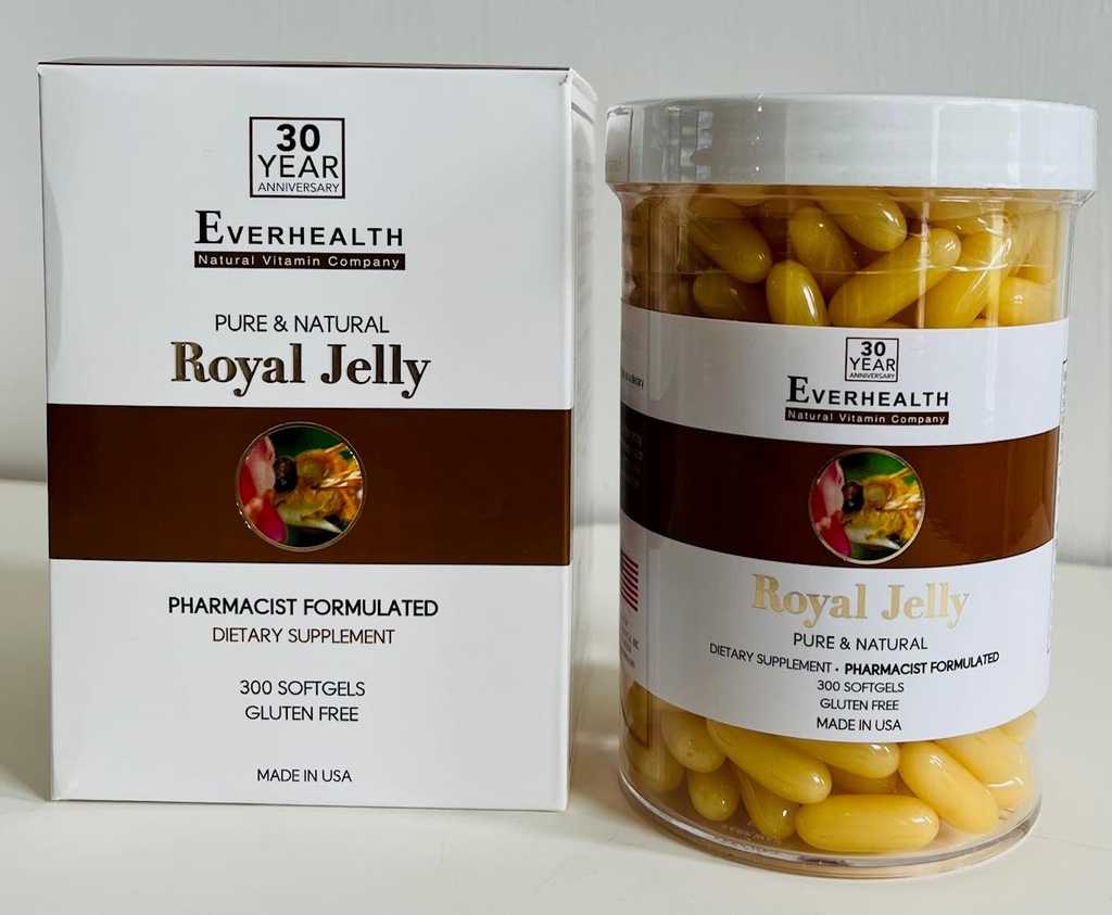 TODOS Vital Royal Jelly 1000mg (300 cápsulas) Suplemento de dieta Authentic Pura calidad genuina durante 30 años