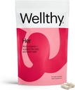 Wellthy His Women's Daily Vegan Multivitamin for Women, Natural Ingredients for Healthy Hair, Skin, " Nails with Essential Micronutrients (30 Day)