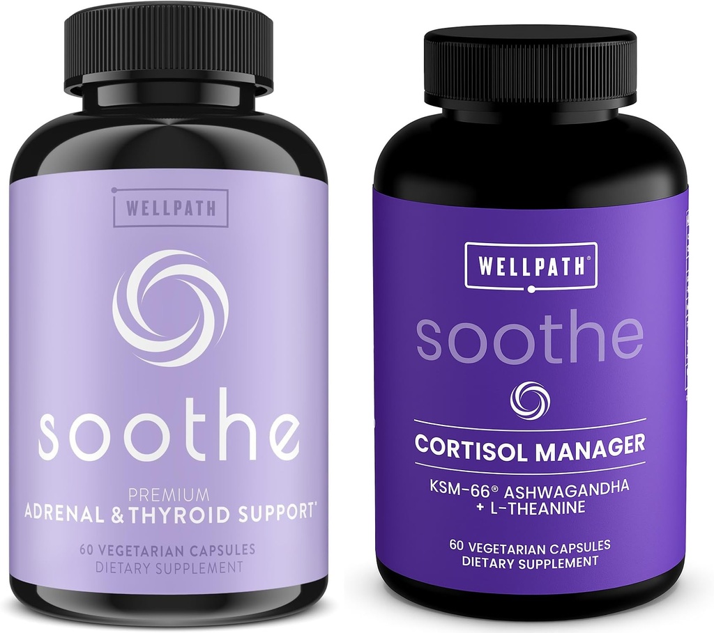WellPath Soothe Hormone Balance for Women and Soothe Cortisol Manager with KSM-66® Ashwagandha & L-Theanine