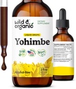 Suplementos de Yohimbe ecológicos para hombres y mujeres - 5 mg de Yohimbine Liquid Extract Drops - Pausinystalia Yohimbe Bark Tincture - Vegan, sin alcohol - 2 fl oz