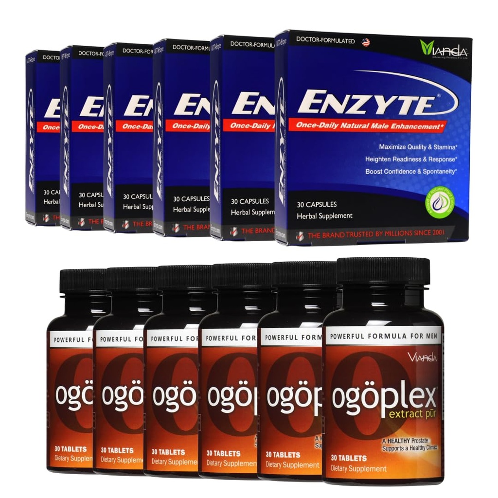 Enzyte " Ogoplex Bundle ← Vitalidad Natural Masculino + Prostata " Apoyo a la salud urinaria - 6-Pack of each Bundle