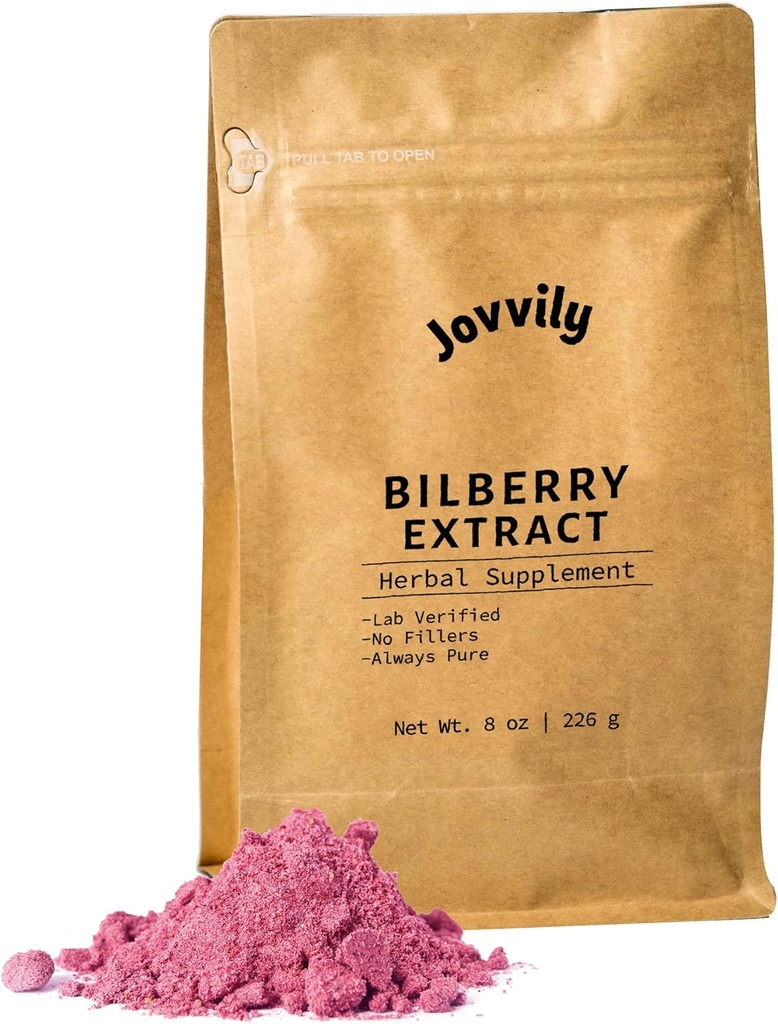 Bilberry Extract Powder - 8 oz - Suplemento Herbal - Siempre Puro - No Fillers