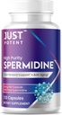 Just Potent High Purity (99%) Spermidine Supplement TEN 120 Capsules, 4 Months of Supply, 10mg per Capsule TEN Cell Renewal Support and Anti-Aging