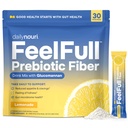 Daily Nouri FeelFull Prebiotic Fiber Drink Mix ← Soporta la plenitud natural, el control de los ahorros, Gut & Metabolic Health TEN Oligofructose, Glucomannan " Chromium TEN 30 Stick Packs