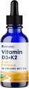 NativePath D3K2 Tintura - 1000IU Vitamina D3 y Vitamina K2 Suplemento con MCT orgánico Petróleo 1 onza fluida - Biodisponibilidad rápida Multi-Vitamin for Bone Strength and Total Body Wellness, 30 Servings