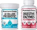 CHOICE de Physician - Optimal Gut Health Bundle: 60 Billion Probiotics + Digestive Enzymes for Digestive Comfort and Immune Support
