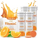 SIGNIFY NATURE Vitamina C 1000mg Tablas de Efervescencia - Potente Soporte de Inmune VIT C con Suplemento Zinc - Fórmula Vegan Libre de Azúcar Silencioso Tablas de vitamina C - Agua Soluble Fizzy Elixir - 40CT
