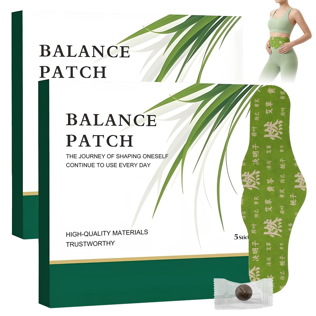 2 caja Herbal Patch Pad Balance,Mugwort Herbal Navel Patches,Long-Lasting Abdominal Comfort(1 Boxes 5 Piece)