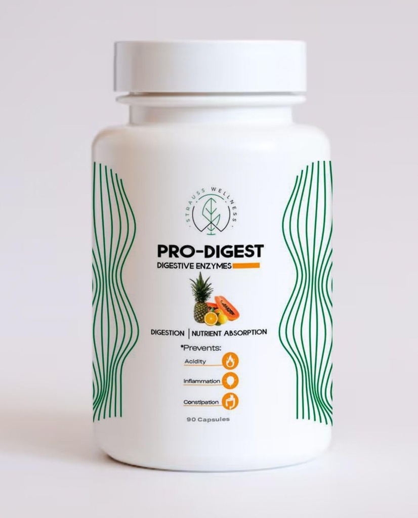 PRO-Digest (Digestive Enzymes) - 90 Capsules - Prevent: Acidity, Inflammation, Constipation