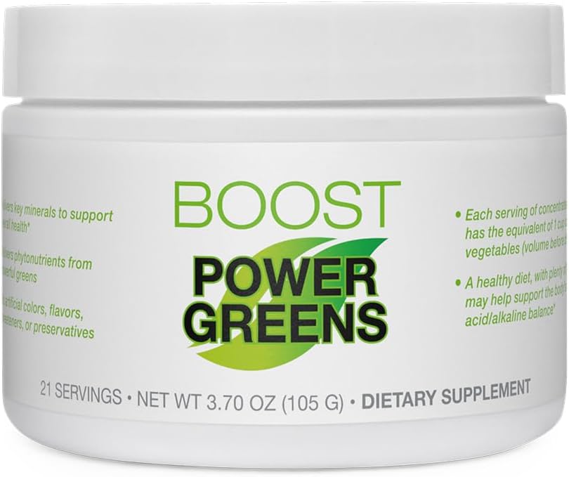 BODi Power Greens Boost - para Hombres Mujer - Suplemento Superalimentario con fitonutrientes de Spinach, Clorella, Cucumber, Kale, Celery & Matcha - Sin Colores Artificiales o Sabores, 21 Servimientos