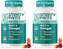 SmartyPants Prenatal Multivitamin Gummies, Omega 3 (DHA/EPA), Methylfolate, Biotina, Vitamina D3, C, Vitamina B12, B6, A, K & Zinc, Gluten Free, 120 Conde (40 Day Supply) (Pack of 2)