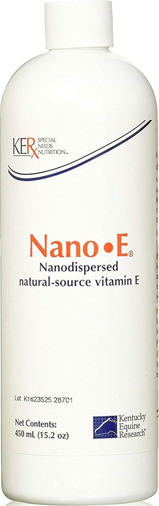 Kentucky Equine Research Nano -E: Antioxidante de vitamina E de origen natural para caballos, 450 mL