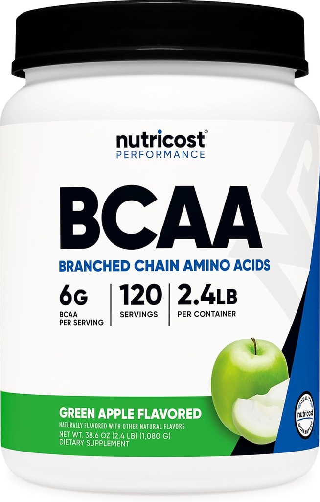 Nutricost BCAA Powder 2:1, 120 Servings (Gran Manzana)