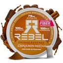 Rebel Nootropic Energy Caffeine Pouches (Cinnamon Mocha) • 100mg Caffeine • Alpha GPC • Huperzine A " Essential Vitamins • Sugar-Free • Coconut Fiber Technology • 15 Pouches Por Can (Pack of 1)