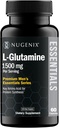 Nugenix Essentials L-Glutamine, 1500mg 100% Botanical L-Glutamine Amino Amino Acido, Protein Synthesis, Supports Cellular Function, 60 cápsulas