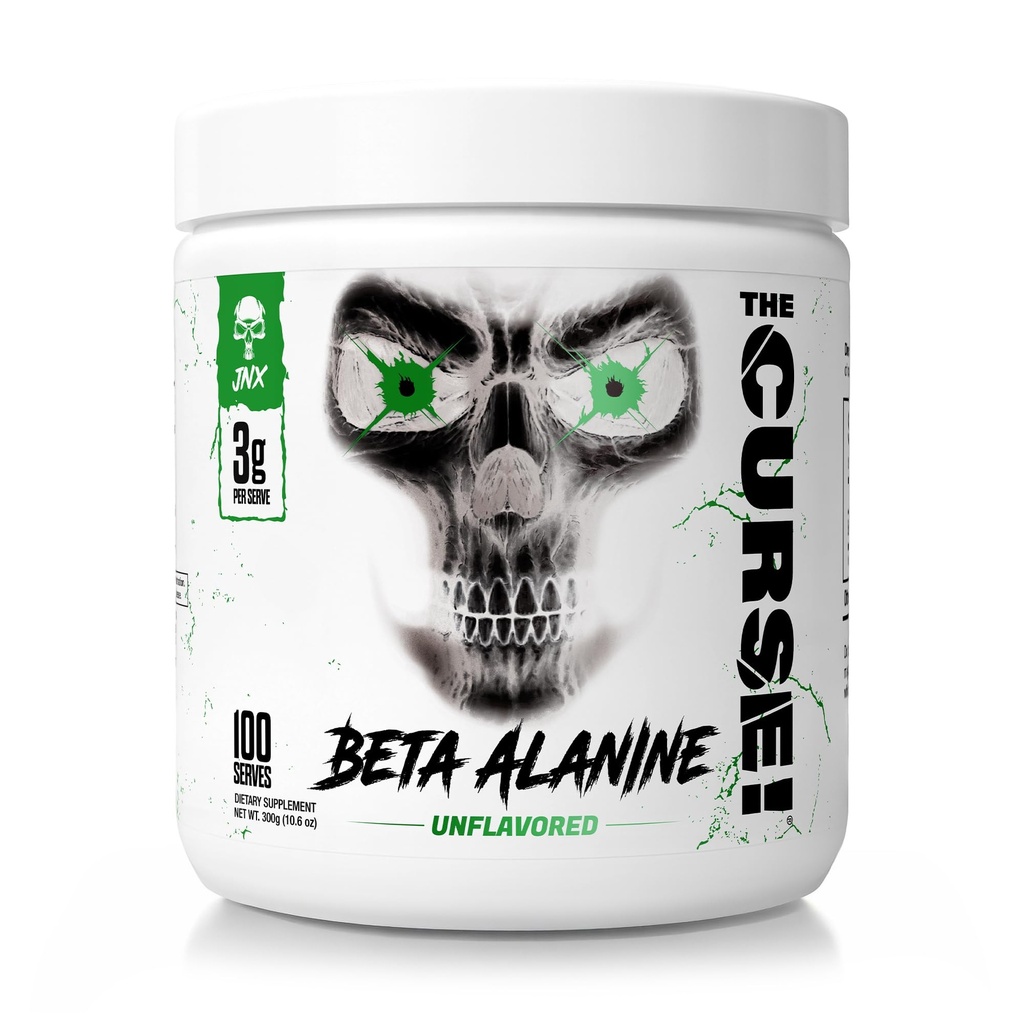 ¡JNX lanza la maldición! Beta Alanine Powder - Desarrollado, 100 Servings, 3g por Serving, GMP Compliant, Non-GMO, Made in The USA, Dietary Friendly