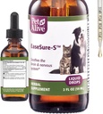 PetAlive EaseSure-S - Perro y Cat Calming Drops - Herbal Pet Suplemento para Relajar y Reducir Movimientos Involuntarios del Musculo, Twitching - Cuidado de gatos y perros - 59 mL