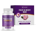 MASSE' Suplemento dietético para balance probiótico & Restaurar Fórmula y Sensitive Skin Face Wash con AcneZero Skin Cleanser