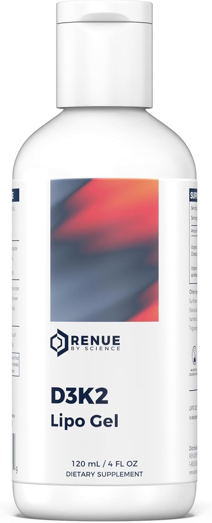 Vitamina D3 K2 Gel ← Liposomal de alta resistencia D3 K2 Suplemento Silencio 120ml Vitamina D K2 Gel - 2500IU Vitamina D3 & 200mcg Vitamina K2 por Serving Silencio No GMO & Allergen Libre Silencio Made in The USA
