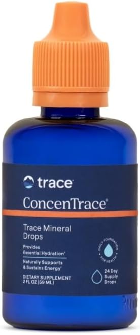 Trace Minerals Conceno Trace Trace Mineral Drops - Suplemento líquido para bonificación " Soporte conjunto - Ayudas Hydration " Electrolyte Restoration - Unflavored, 2 fl oz (24 Servimientos)