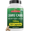Naturales Peruanos Vitamina Orgánica C de Camu Capsules 1.500mg - 150 Píldoras Veganas, Vitamina Natural C de Alimentos completos Camu Berry Orgánica, No GMO