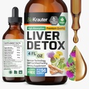 BIO KRAUTER® Liver Cleanse Detox " Repair* - Vegan Liquid Liver Support with Milk Thistle, Chanca Piedra, Turmeric, Dandelion Root " Artichoke 700 mg - 4 Fl.Oz 56-Day of Supply - Alcohol " Sugar Free