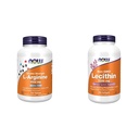 AHORA Suplementos, L-Arginina 1000 mg, Nitric Oxide Precursor*, Amino Acid, 120 Tablets & Suplementos, Lecithin 1200 mg con Phosphatidyl Choline naturalmente Occurring, 200 Softgels