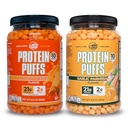 Twin Peaks Low Carb, Keto Friendly Protein Puffs, 1 Jug Ajo Parmesan Flavor Puffs + 1 Jug Nacho Cheese Flavor Puffs