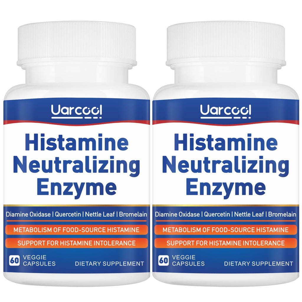 DAO Enzyme Suplemento Histamine Diamine Oxidase Suplemento para la Digestión Smooth - Made in USA - 60 Softgels (2 Botellas)