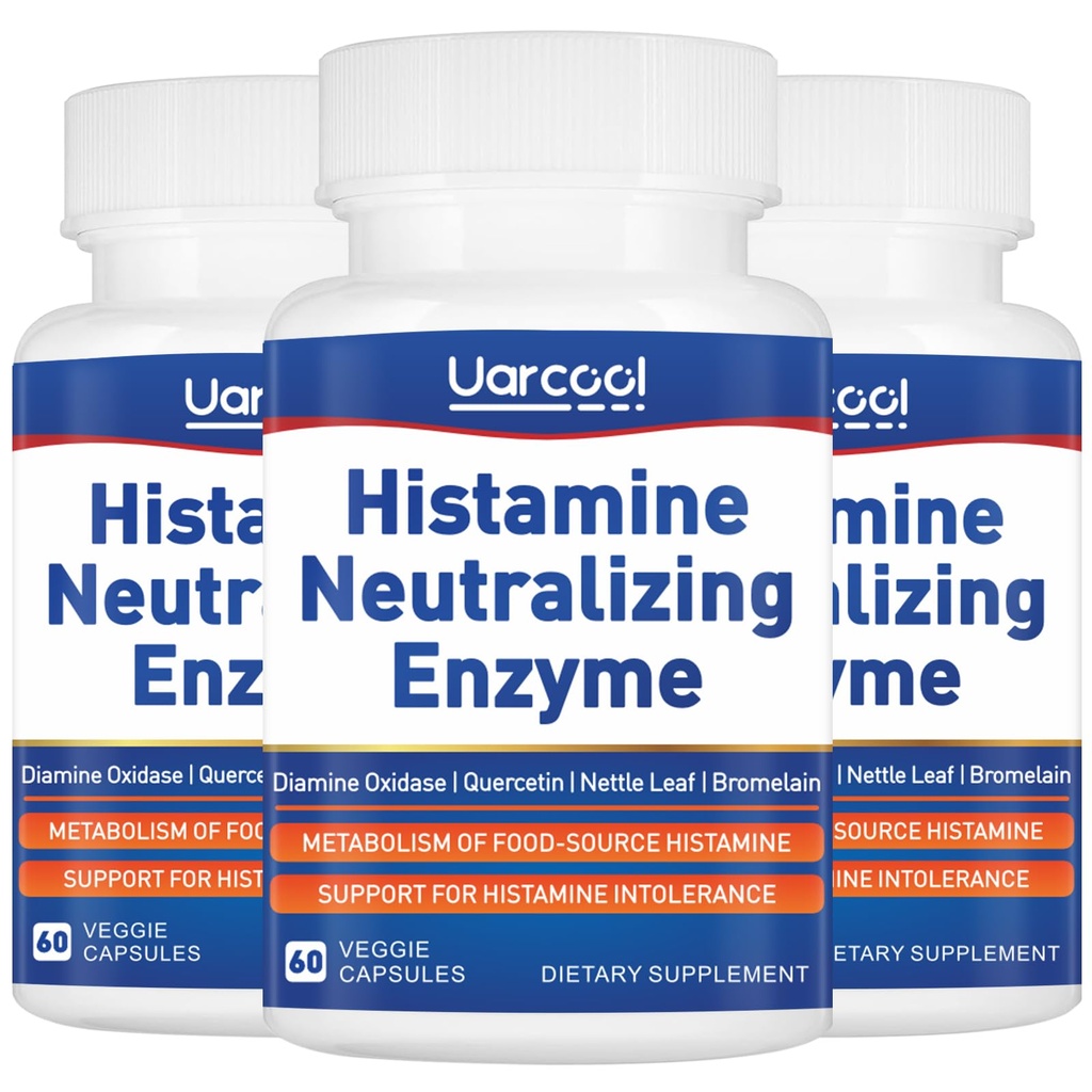 DAO Enzyme Suplemento Histamine Diamine Oxidase Suplemento para la Digestión Smooth - Hecho en EE.UU. - 60 Softgels (3 Botellas)