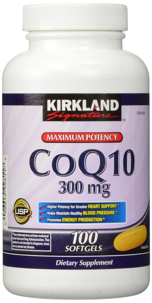 Firma Kirkland COQ10 100 Softgels, 300 mg, 6.4 Ounce