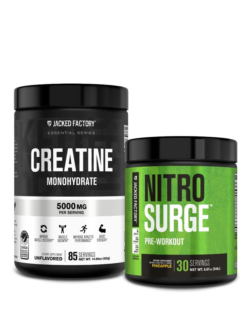Nitrosurge Pre-Workout Jacked Factory en Pineapple &amp; Creatine Monohydrate para Mujer
