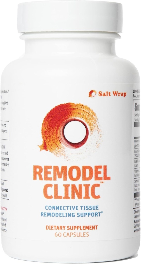 Clínica de Remodelación de SaltWrap - Suplemento de Remodelación Conjunta para la eliminación de células senescentes y tejido de cicatriz - Mejorar la movilidad, reducir la olfato de tejido conectivo - Fisetin, Quercetin, Bromelain - 60 cápsulas