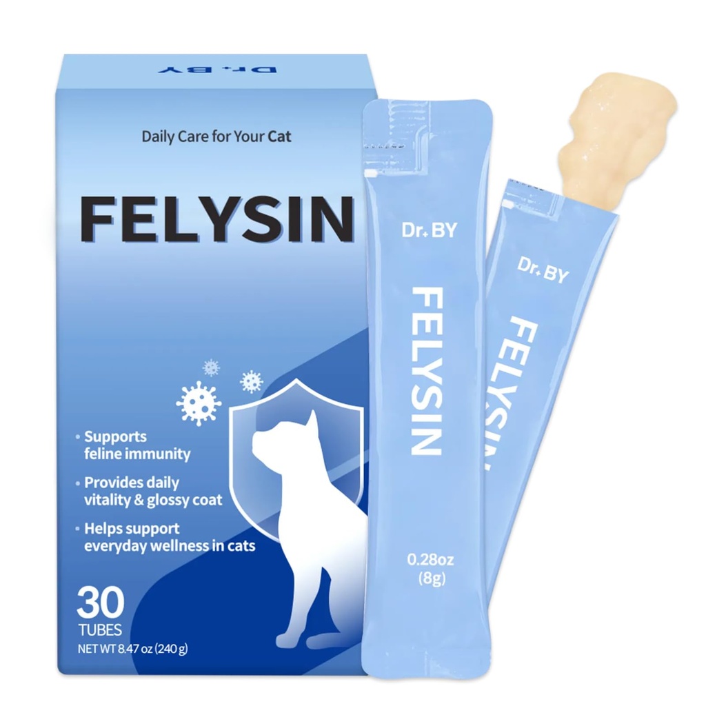 Doctor By FELYSIN L-Lysine for Cats Lickable Immune Support Supplement Allergy Relief, Sneezing, Runny Nose, Cold, Watery Eyes Respiratory Health with Beta-Glucan & Taurine – 30 Individually Packaged