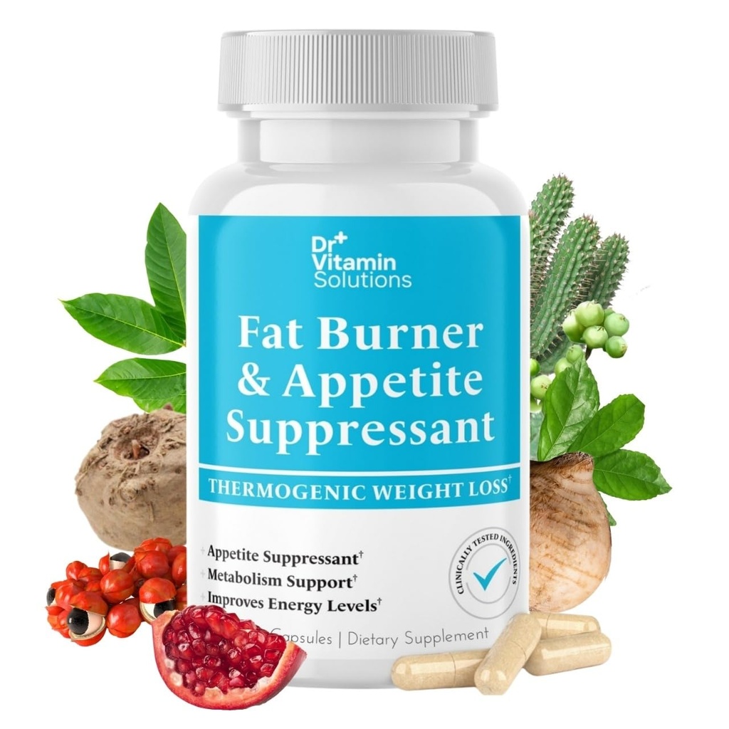 Quemador de grasa para hombres y mujeres - Appetite Suppressant for Weight Loss - Pills w/Metabolism Booster Thermogenic Weight Loss Suplemento - Chromium, Caffeine & Green Tea - 30 cápsulas