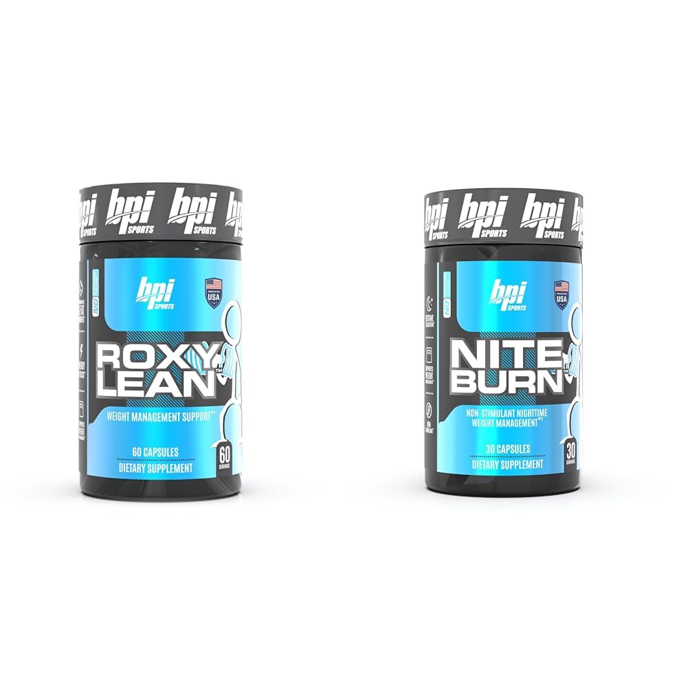 BPI Sports RoxyLean Extreme Fat Burner " Nite Burn Nighttime Fat Burner " Sleep Support, 60Count " 30 Servings