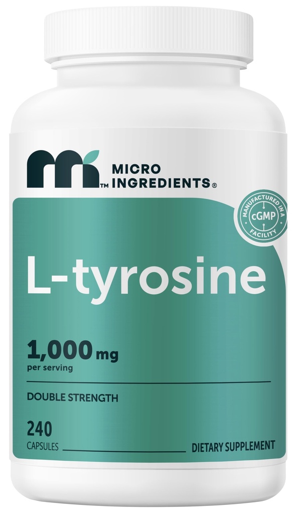 Micro Ingredientes L-Tyrosine 1000 mg Por Serving, 240 cápsulas peru Aminoácidos Suplemento Silencioso No GMO