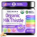 Milk Thistle capsules 120 Cuentas, Premium Herbal Liver Support Formula, Non-GMO y Third-Party Tested, Supports Natural Detox, Cleanse & Repair