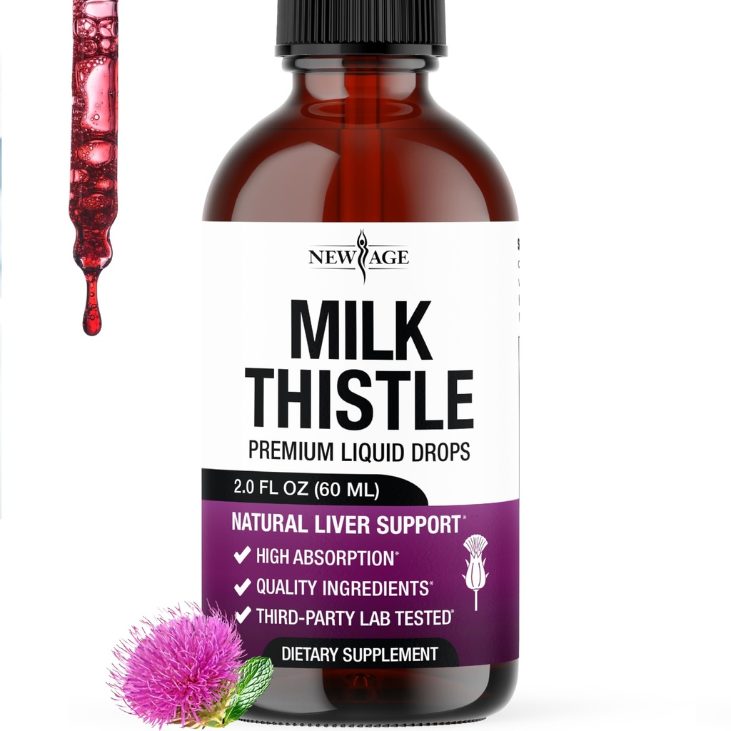 Líquido de carburante de leche – Todo estoto de leche natural Extracto con Silymarin – alta absorción – no GMO, libre de gluten – 2 oz