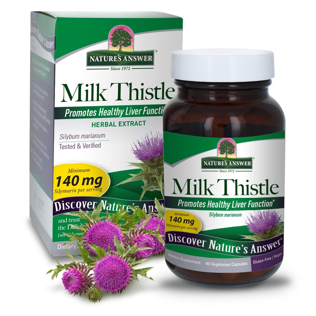 Respuesta de la naturaleza Leche Thistle, 60 cápsulas vegetarianas
