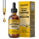Liposomal Zinc Copper gotas líquidas, 50 mg de Zinc Picolinate con cobre, selenio, vitamina C implicaD3 para Immune &amp; Thyroid Support, Fast-Absorbing Mineral Supplements for Men &amp; Women, Blueberry, 2 Fl Oz