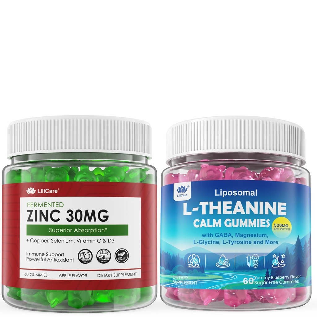 Zinc Gummies " Liposomal L Theanine 500mg Gummies